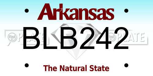 BLB242 Arkansas License Plate