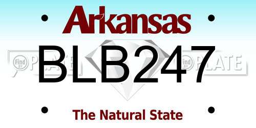 BLB247 Arkansas License Plate