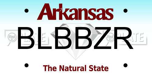 BLBBZR Arkansas License Plate