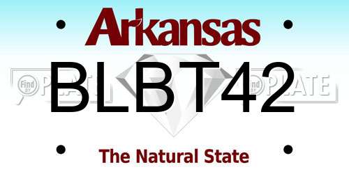 BLBT42 Arkansas License Plate