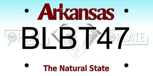 BLBT47 Arkansas License Plate