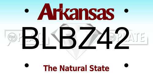 BLBZ42 Arkansas License Plate