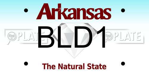 BLD1 Arkansas License Plate
