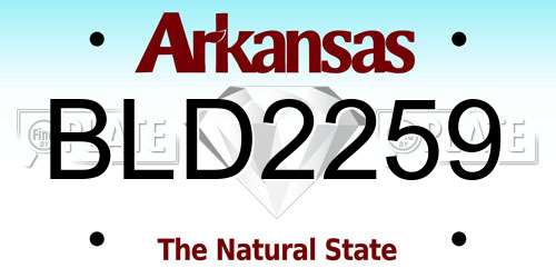 BLD2259 Arkansas License Plate
