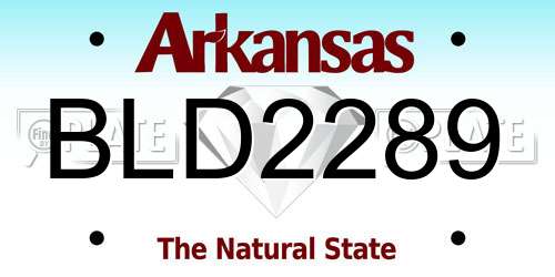 BLD2289 Arkansas License Plate
