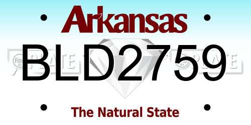 BLD2759 Arkansas License Plate