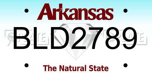 BLD2789 Arkansas License Plate
