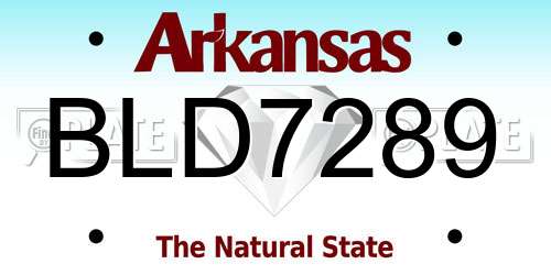 BLD7289 Arkansas License Plate