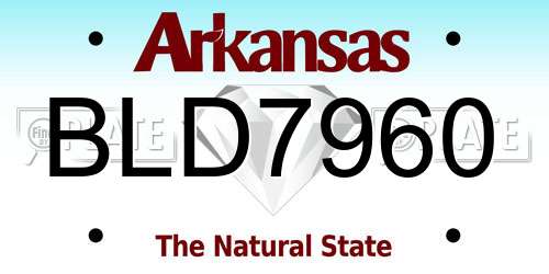 BLD7960 Arkansas License Plate
