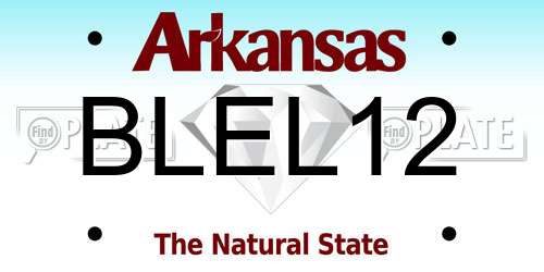 BLEL12 Arkansas License Plate