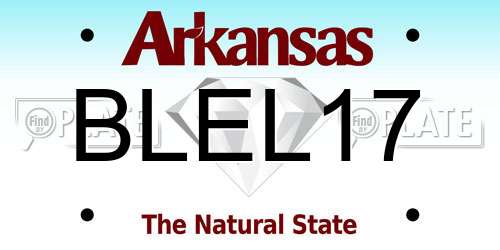 BLEL17 Arkansas License Plate