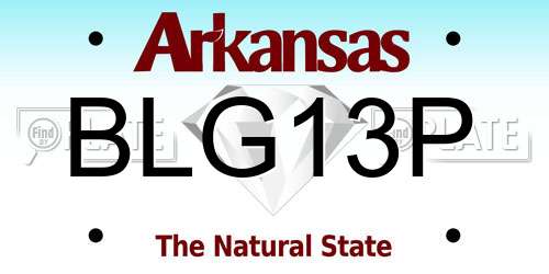 BLG13P Arkansas License Plate