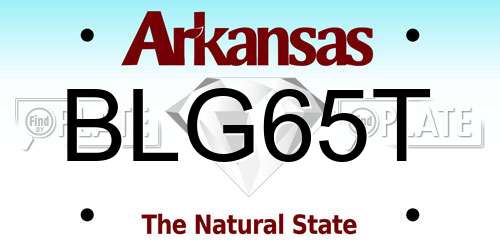 BLG65T Arkansas License Plate