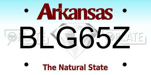 BLG65Z Arkansas License Plate