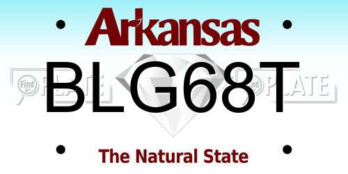 BLG68T Arkansas License Plate