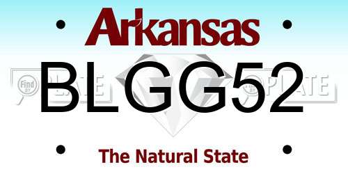 BLGG52 Arkansas License Plate