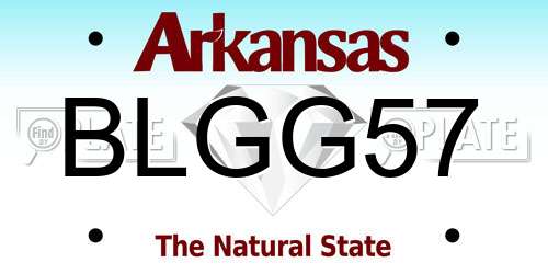 BLGG57 Arkansas License Plate