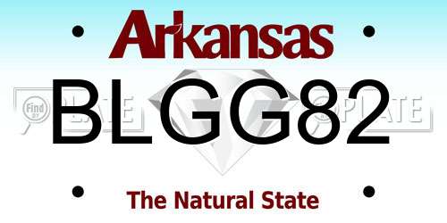 BLGG82 Arkansas License Plate