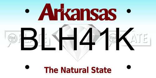BLH41K Arkansas License Plate