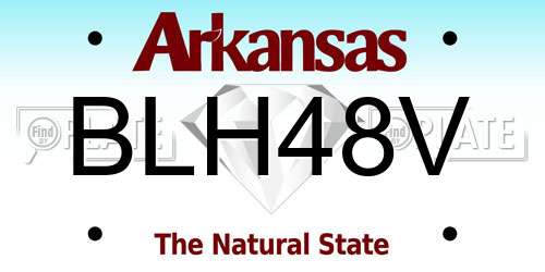 BLH48V Arkansas License Plate