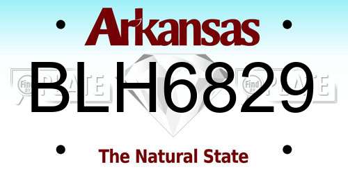 BLH6829 Arkansas License Plate