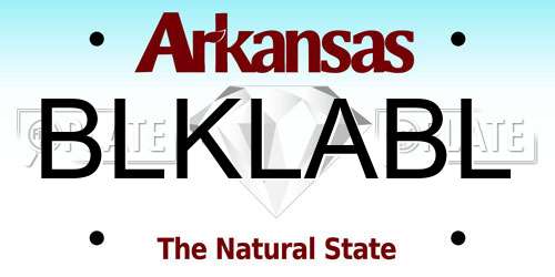 BLKLABL Arkansas License Plate