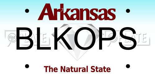 BLKOPS Arkansas License Plate