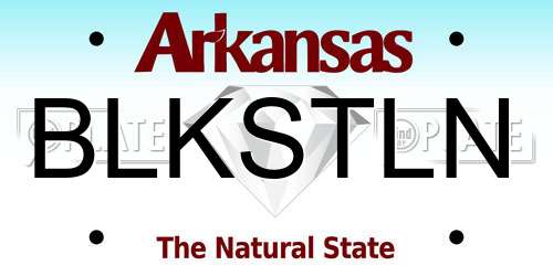 BLKSTLN Arkansas License Plate