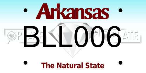 BLL006 Arkansas License Plate