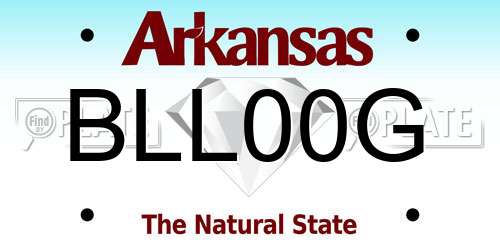 BLL00G Arkansas License Plate