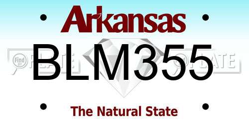 BLM355 Arkansas License Plate