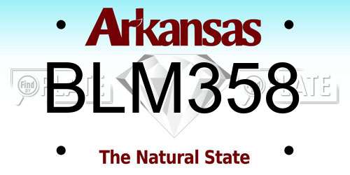 BLM358 Arkansas License Plate