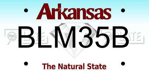 BLM35B Arkansas License Plate