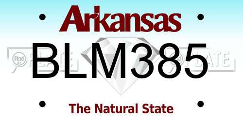 BLM385 Arkansas License Plate