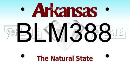 BLM388 Arkansas License Plate