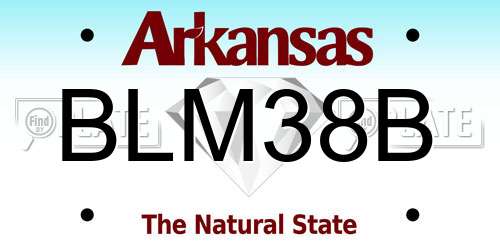 BLM38B Arkansas License Plate