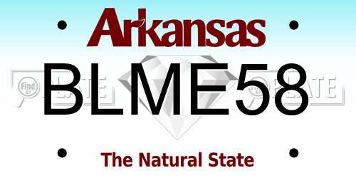 BLME58 Arkansas License Plate