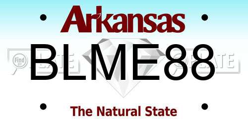BLME88 Arkansas License Plate