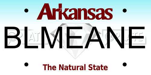 BLMEANE Arkansas License Plate