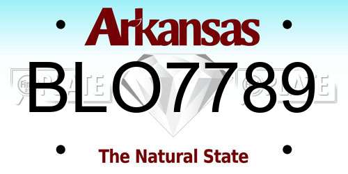 BLO7789 Arkansas License Plate