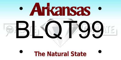 BLQT99 Arkansas License Plate