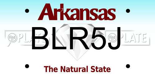 BLR5J Arkansas License Plate