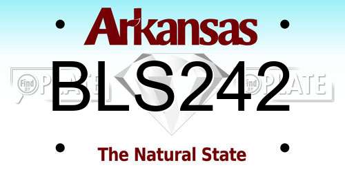 BLS242 Arkansas License Plate