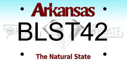 BLST42 Arkansas License Plate