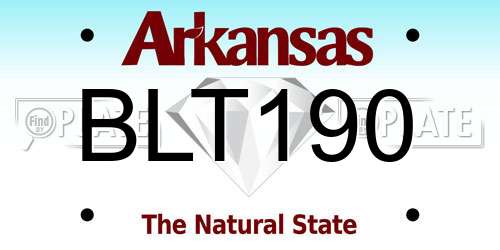 BLT190 Arkansas License Plate