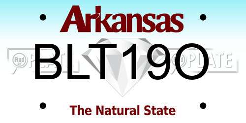 BLT19O Arkansas License Plate