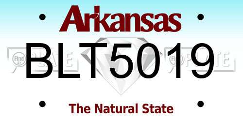 BLT5019 Arkansas License Plate