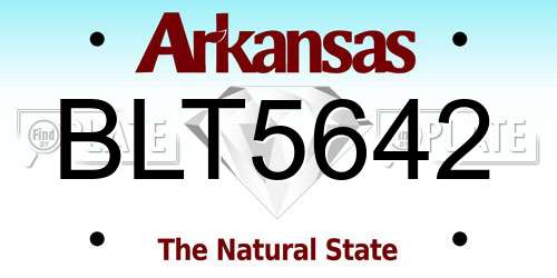 BLT5642 Arkansas License Plate