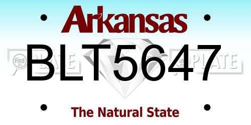 BLT5647 Arkansas License Plate