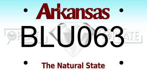 BLU063 Arkansas License Plate